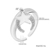2022  CZ Cubic Zircon Ring Moon&amp;Star Open Rings for Women Girls Wedding Engagement Party Female Finger Ring