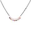 2022  Gold Color Initial Multicolor CZ Necklace Black Beaded Chain Necklace For Women Accessories Jewelry Girlfriend