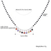 2022  Gold Color Initial Multicolor CZ Necklace Black Beaded Chain Necklace For Women Accessories Jewelry Girlfriend