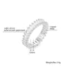 2022  Women's Copper CZ Cubic Zircon Colorful Rainbow Rings Engagement Wedding Ring for Girls Party Jewelry Gift ins