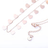 2022 s Stainless Steel Necklace For Women Rose Silvery Heart Pandant Summer Necklaces Jewelry Gift