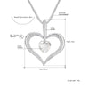2022 Big Silvery Hollow Heart Glass Clear Crystal Pendant Necklace For Women Multi chains Long Necklace Jewelry Party Gifts