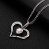 2022 Big Silvery Hollow Heart Glass Clear Crystal Pendant Necklace For Women Multi chains Long Necklace Jewelry Party Gifts