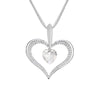 2022 Big Silvery Hollow Heart Glass Clear Crystal Pendant Necklace For Women Multi chains Long Necklace Jewelry Party Gifts