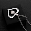 2022 Big Silvery Hollow Heart Glass Clear Crystal Pendant Necklace For Women Multi chains Long Necklace Jewelry Party Gifts