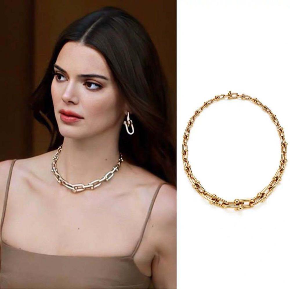 2021 Brand Hiphop Big U Chains Chokers Necklaces for Women Punk Jewelry Gothic Colliers Vintage Statement Necklace Collars