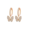 2022 Butterfly Charm Hoop Earrings For Women Trendy CZ Zircon Golden Cute Insect Jewelry Statement Women Accessories