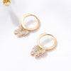 2022 Butterfly Charm Hoop Earrings For Women Trendy CZ Zircon Golden Cute Insect Jewelry Statement Women Accessories