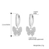 2022 Butterfly Charm Hoop Earrings For Women Trendy CZ Zircon Golden Cute Insect Jewelry Statement Women Accessories