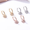 2022 Butterfly Charm Hoop Earrings For Women Trendy CZ Zircon Golden Cute Insect Jewelry Statement Women Accessories