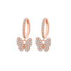 2022 Butterfly Charm Hoop Earrings For Women Trendy CZ Zircon Golden Cute Insect Jewelry Statement Women Accessories