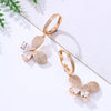 2022 CZ Zircon Butterfly Drop Earrings for Women Shinny Insect Charm Earring Trendy Jewelry Engagement Accessories