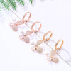 2022 CZ Zircon Butterfly Drop Earrings for Women Shinny Insect Charm Earring Trendy Jewelry Engagement Accessories