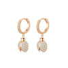 2022 CZ Zircon Cute Beetle Dorp Eearrings For Woman Rose Gold Silvery Earrings Female Girl Gift Jewelry