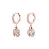 2022 CZ Zircon Cute Beetle Dorp Eearrings For Woman Rose Gold Silvery Earrings Female Girl Gift Jewelry