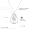 2022 CZ Zircon Hand Hamsa Pendant Necklace Gold Silver Color Hollow Clavicle Choker Necklace For Woman Jewelry Party Gifts