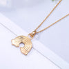 2022 Colorful Rainbow Cubic Zircon Pendant Necklace for Women Gold Silvery Chain Summer Necklace Women Trendy Jewelry Gift