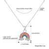2022 Colorful Rainbow Cubic Zircon Pendant Necklace for Women Gold Silvery Chain Summer Necklace Women Trendy Jewelry Gift