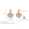 2022 Crystal Heart Hoop Earrings Rose Gold  Quality Wedding Engagement Bling Jewelry Earings For Women Party Gift
