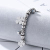 2022 Design Four Leaf Clover Stainless Steel Bracelet For Woman Lover Gold Silvery Popcorn Chain Bracelets Jewelry