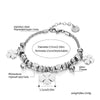 2022 Design Four Leaf Clover Stainless Steel Bracelet For Woman Lover Gold Silvery Popcorn Chain Bracelets Jewelry