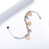 2022 Design Four Leaf Clover Stainless Steel Bracelet For Woman Lover Gold Silvery Popcorn Chain Bracelets Jewelry