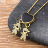 2021 Design Girl Boy Pendant Love Heart Family Necklace For Women Girls Kids Charm Year Party Christmas Jewelry Gifts