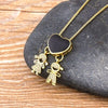2021 Design Girl Boy Pendant Love Heart Family Necklace For Women Girls Kids Charm Year Party Christmas Jewelry Gifts