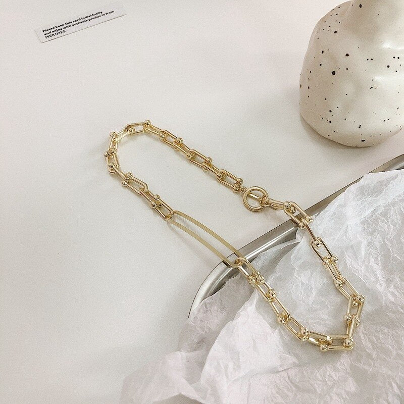 2021 Design Hiphop U Chains Chokers Necklaces for Women Punk Jewelry Vintage Band Pendant Necklace Gothic Statement Necklace