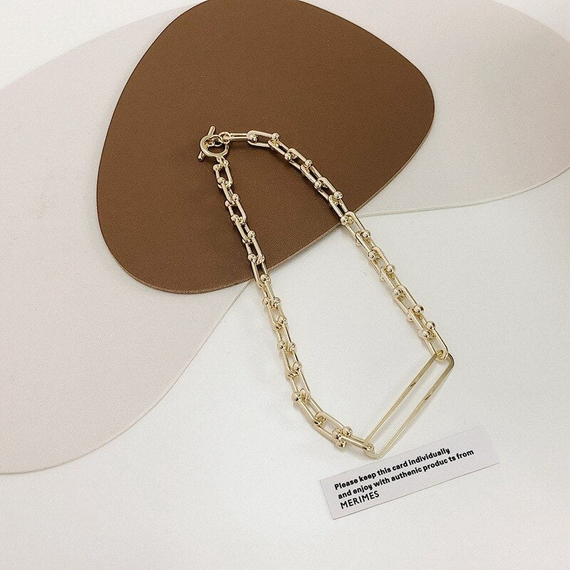 2021 Design Hiphop U Chains Chokers Necklaces for Women Punk Jewelry Vintage Band Pendant Necklace Gothic Statement Necklace