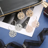 2022 Design Irregular Oval Flower Drop Earring For Woman Gold Color Clear White Crystal Round Elegant Earring Women Jewelry