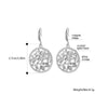 2022 Design Irregular Oval Flower Drop Earring For Woman Gold Color Clear White Crystal Round Elegant Earring Women Jewelry