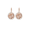 2022 Design Irregular Oval Flower Drop Earring For Woman Gold Color Clear White Crystal Round Elegant Earring Women Jewelry
