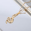 2022 Design Music Note Pendant Necklace for Women Gold Silvery Short Chain Clear Crystal Choker Wedding Jewelry