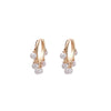 2022 Design Retro Pearl Hoop Earrings For Woman Gold Silvery Elegant Earrings Lady Jewelry Accessories Wedding Party Gift