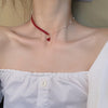 2021  Double layer Chain Gold Choker Necklace Women Korean Style Pearl Pendant Necklace  Jewelry Collar