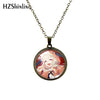 2022 Antique Plated Necklace Kakegurui Anime Glass Cabochon Pendants Necklace Jewelry