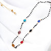 2022 Bohemian Colorful Zircon Black Crystal Seed Bead Long Chain Necklace For Women Trendy Women Jewelry Statement
