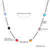 2022 Bohemian Colorful Zircon Black Crystal Seed Bead Long Chain Necklace For Women Trendy Women Jewelry Statement