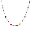 2022 Bohemian Colorful Zircon Black Crystal Seed Bead Long Chain Necklace For Women Trendy Women Jewelry Statement