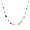 2022 Bohemian Colorful Zircon Black Crystal Seed Bead Long Chain Necklace For Women Trendy Women Jewelry Statement