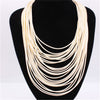 2022 Multilayer Necklace Rope Choker Bib Statement Long Necklace for Women