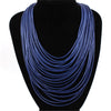 2022 Multilayer Necklace Rope Choker Bib Statement Long Necklace for Women
