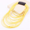 2022 Multilayer Necklace Rope Choker Bib Statement Long Necklace for Women