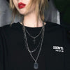 2021 Personality Cross Square Pendant Multilayer Hip Hop Long Chain Cool Simple Necklace for Women Men Jewelry Gifts