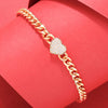 2022 Gold Cuban Chain Bracelet CZ Zirconia Heart Charm  Bracelets For Woman Classic Jewelry Accessories Party Gift