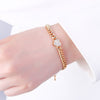 2022 Gold Cuban Chain Bracelet CZ Zirconia Heart Charm  Bracelets For Woman Classic Jewelry Accessories Party Gift