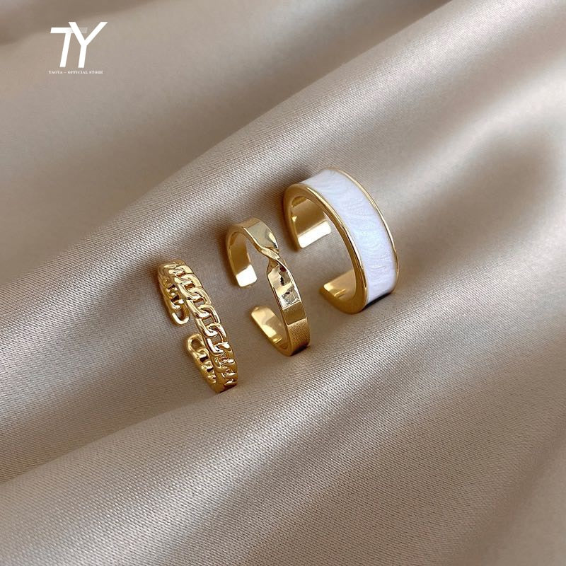 2020  Gothic Style Three Piece Opening Rings For Woman  Korean Jewelry European and American Wedding Party Sexy Ring