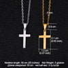2021 Hip Hop Classic Cross  With Gold Stainless Steel Chain Pendant Necklace Jewelry Gift For Men Women