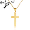2021 Hip Hop Classic Cross  With Gold Stainless Steel Chain Pendant Necklace Jewelry Gift For Men Women